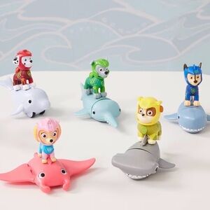 Paw Patrol Aqua Pups Skye Chase Rocky Marshall Rubble. No Coral.